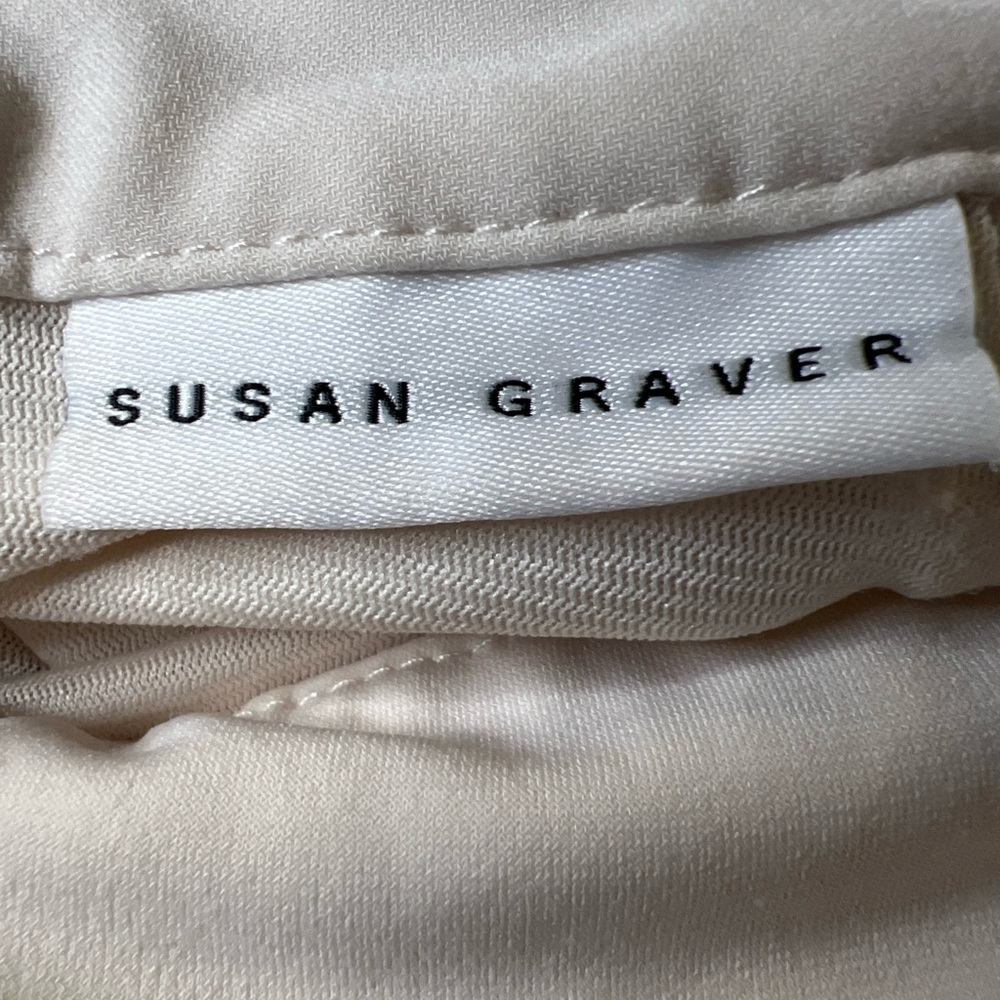 Susan Graver Cream Lace-Sleeve Mock Neck Top - Picture 4 of 7